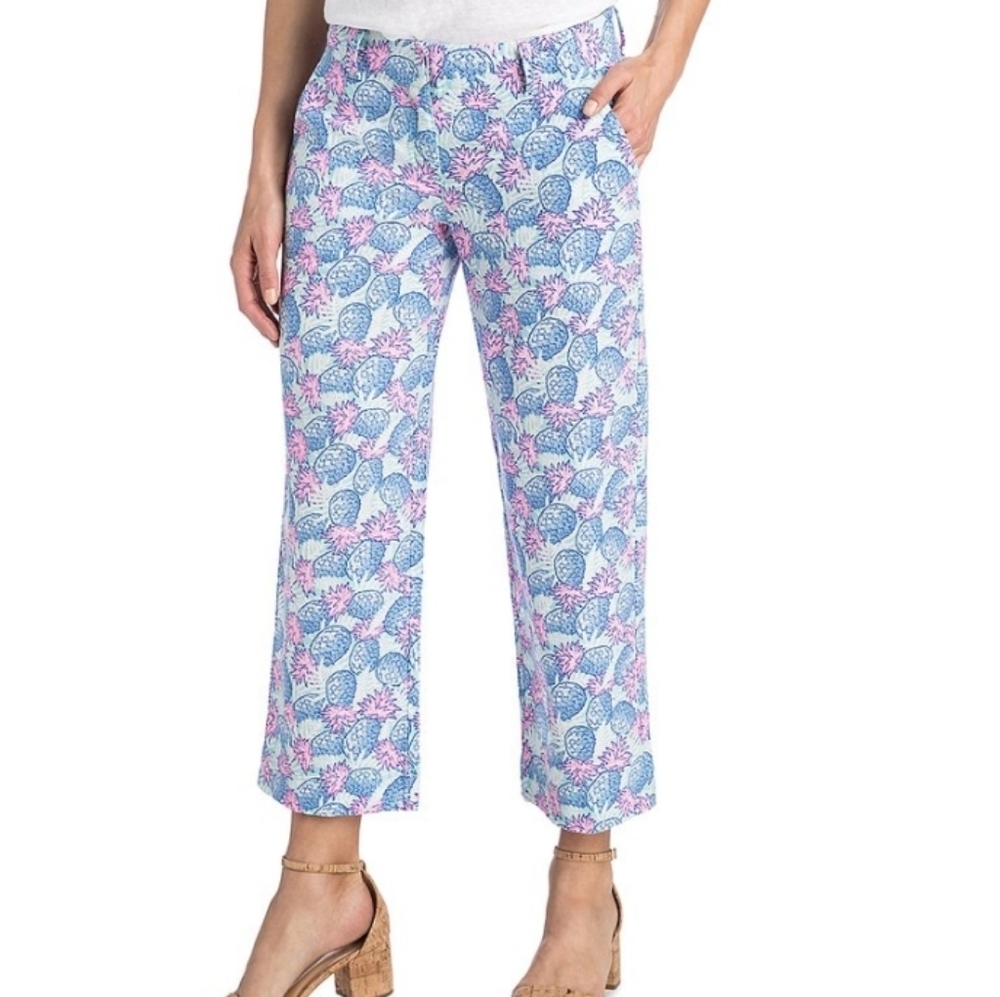 Vineyard vines linen blend chopped pants bnwt size  2